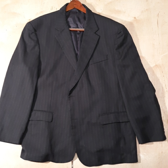 Geoffrey Beene Pin Stripe Suit Jacket 50R - Picture 9 of 9